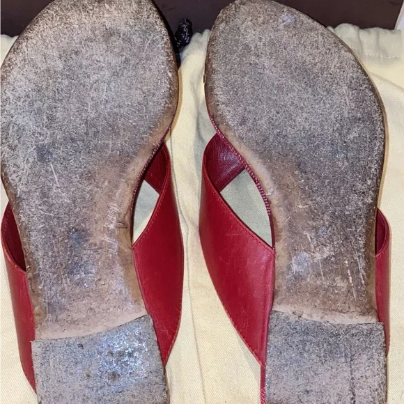 Louis Vuitton Red Jelly Sandals - Picture 7 of 9